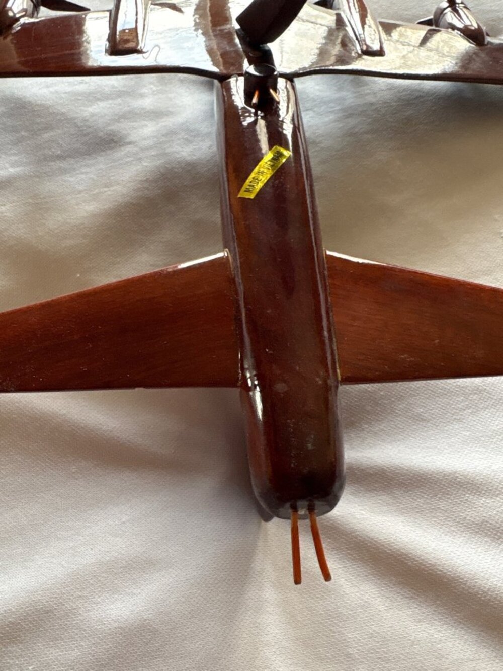 Handcrafted Wooden Airplane Model With Polished Finish Made In Vietnam - Picture 16 of 16